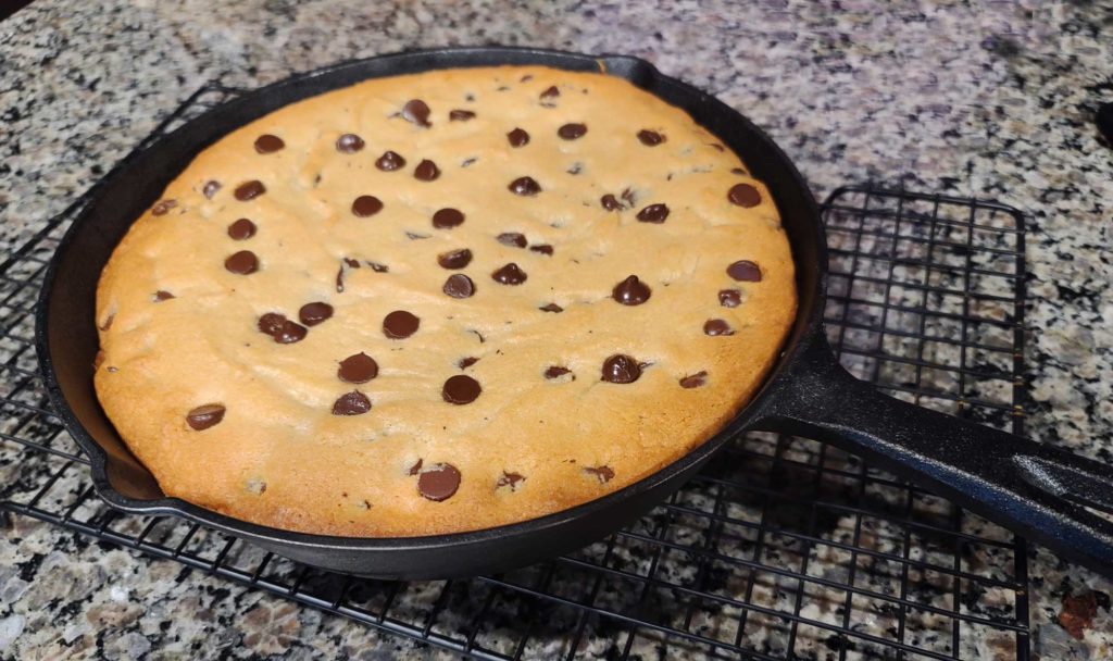 Dairy-Free Chocolate Chip Cookie Cake – Baker Without Borders