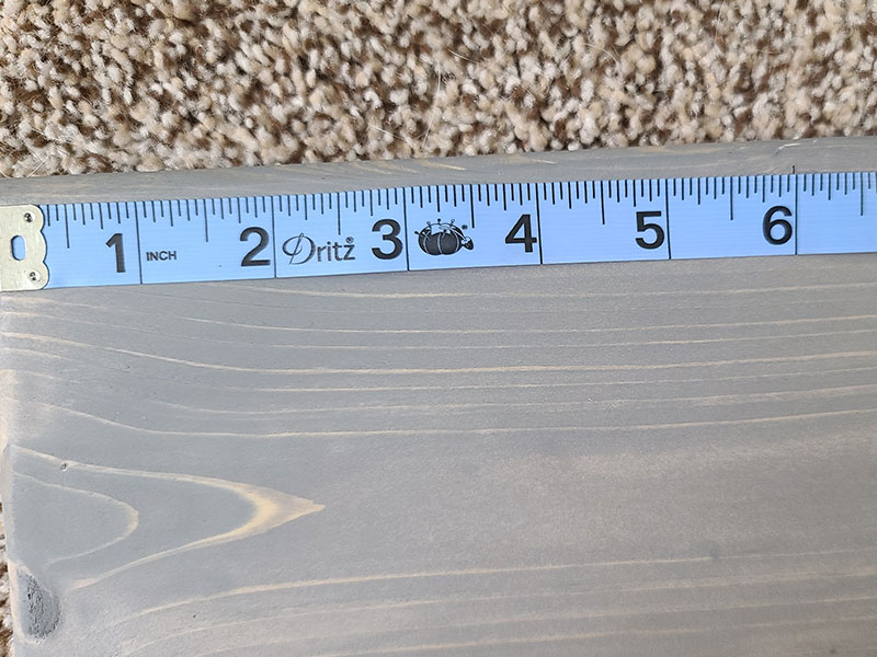 Use a tape measure to put a small mark every 6 in.