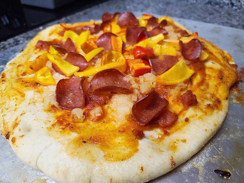 baked pizza