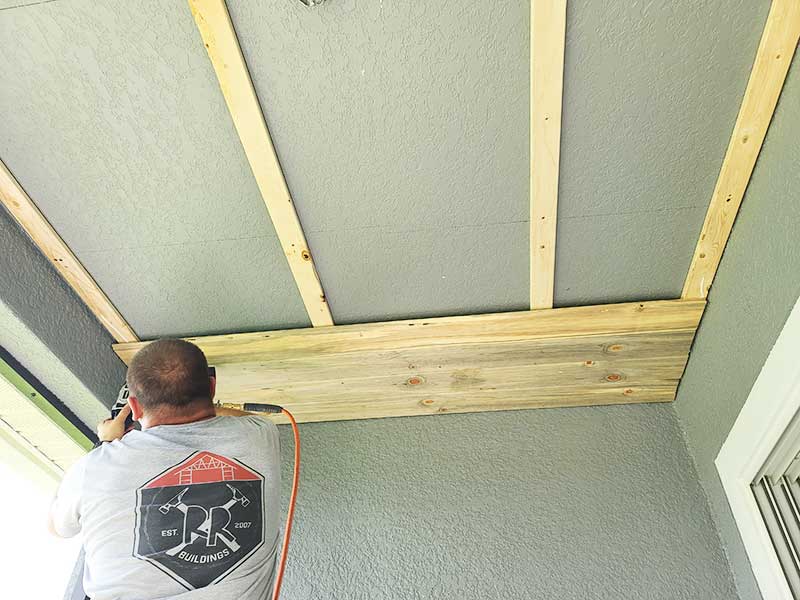 installing a tongue and groove porch ceiling