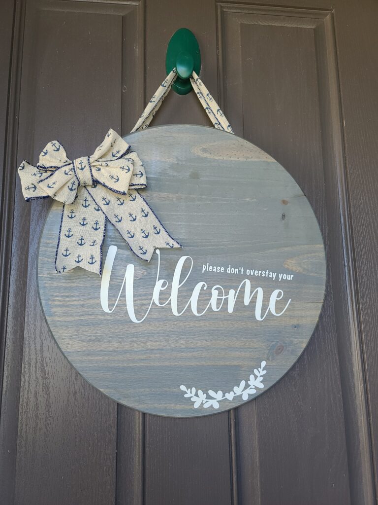 Wood round door hanger