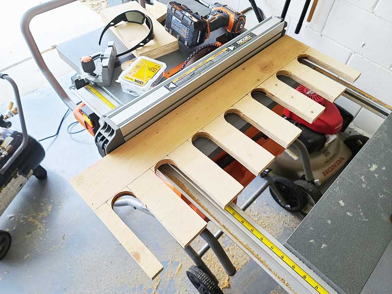 Factory Crafts Cordless Drill Tool Holder Organization Storage Rack Wood  Shelf Case Organizer 10-Slot Birch Plywood