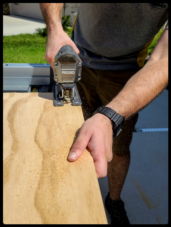Tampa Handyman cutting wood