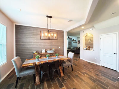Dining Room with shiplap
