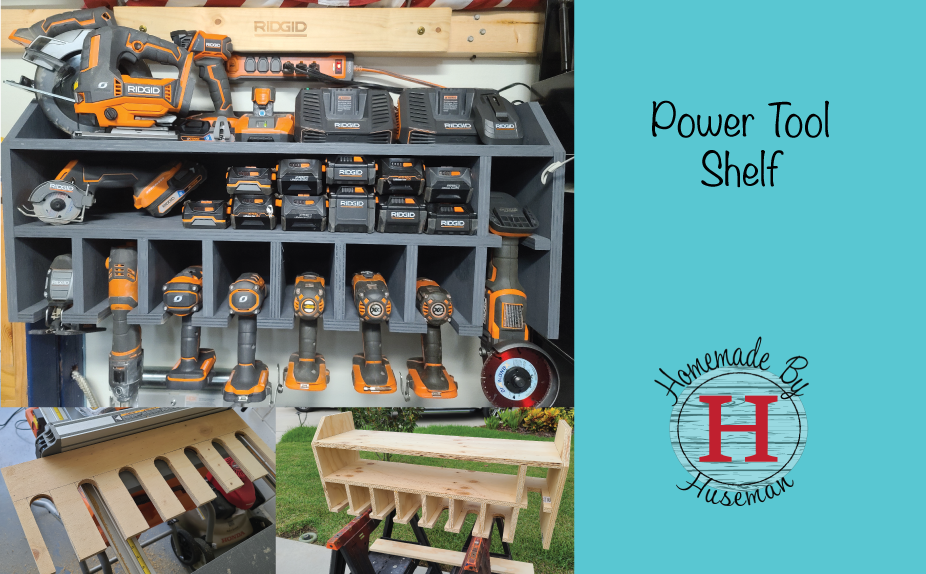 How to Build the Best Power Tool Shelf with One Sheet of Plywood Homemade by Huseman